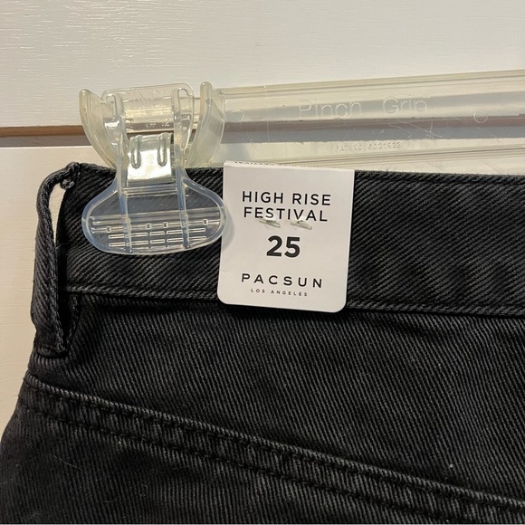 Pacsun Black Denim Shorts NWT - Picture 5 of 5